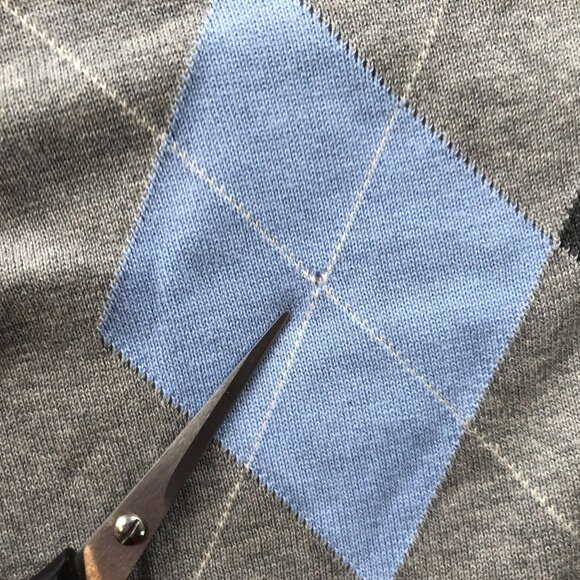 Club Room Mens Vest Sweater Size XXL Argyle Knit V-Neck Pullover Gray Classic - Picture 4 of 8